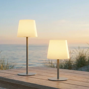 Bordslampa Arc portabel solcell usb-c Ivory Sand
