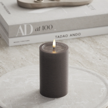 Unique LED Blockljus Mocca 7,5x12,5 cm