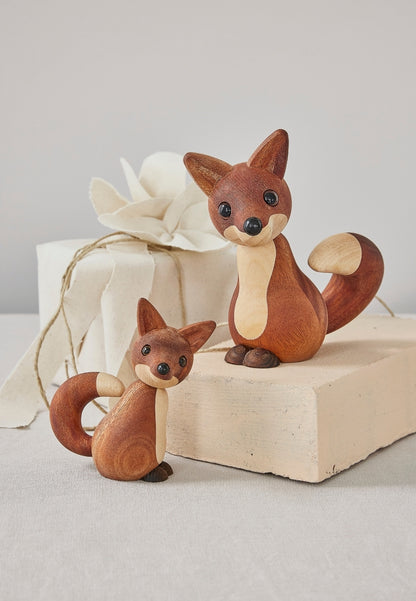 Foxy Räv Trädekoration 12 cm Mahogny