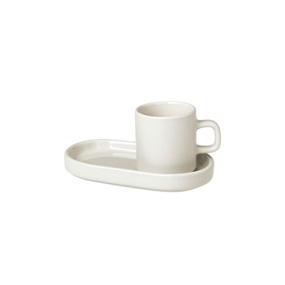 Pilar Espressomuggar med fat 50ml Moonbeam 2-pack