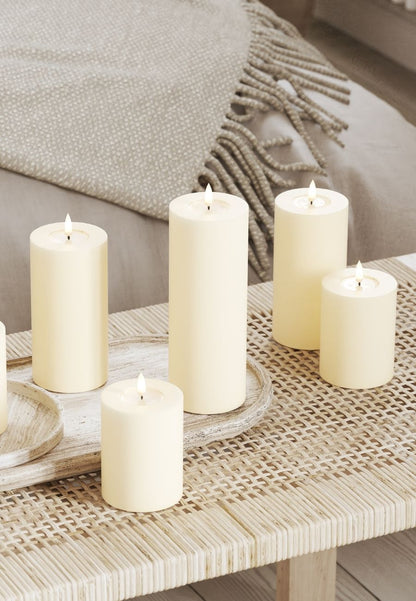 LED Blockljus Cream 10x20 cm